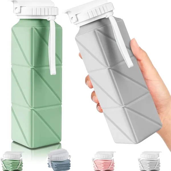 20oz Collapsible Bottle Portable Silicone Foldable Cup - 20oz Collapsible Bottle Portable Silicone Foldable Cup - Image 0 of 6