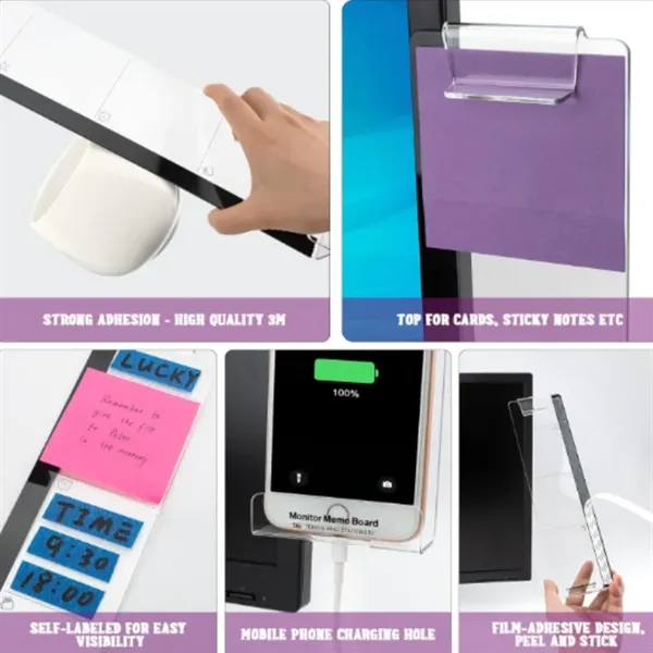 Computer Monitor Memo Board with Phone Holder - Computer Monitor Memo Board with Phone Holder - Image 1 of 1
