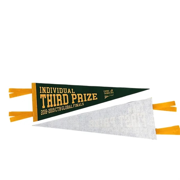 Custom Full Color Triangle Felt Pennant Flags - Custom Full Color Triangle Felt Pennant Flags - Image 2 of 2