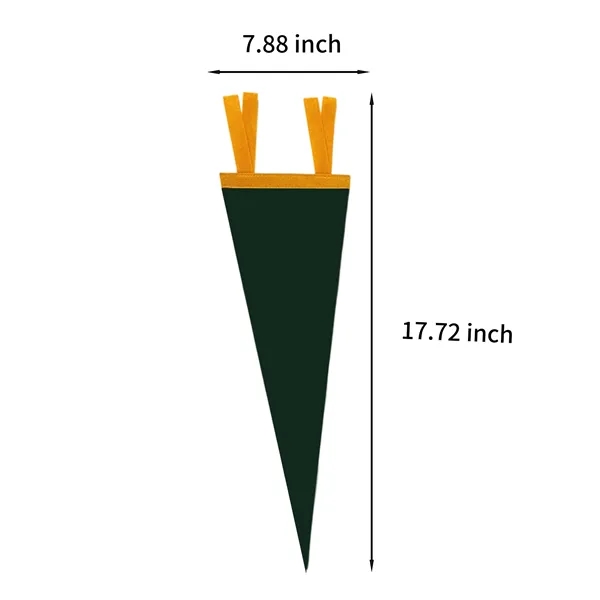 Custom Full Color Triangle Felt Pennant Flags - Custom Full Color Triangle Felt Pennant Flags - Image 1 of 2