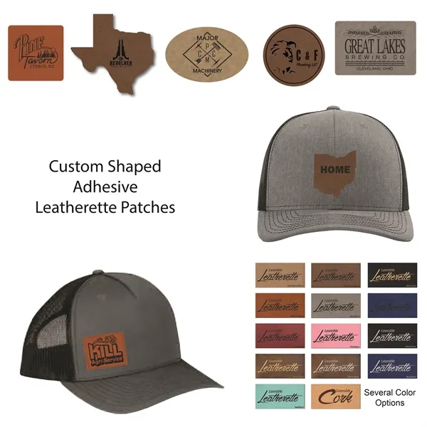 Richardson Snapback Trucker Hat w/ Leatherette Patch - Richardson Snapback Trucker Hat w/ Leatherette Patch - Image 16 of 28