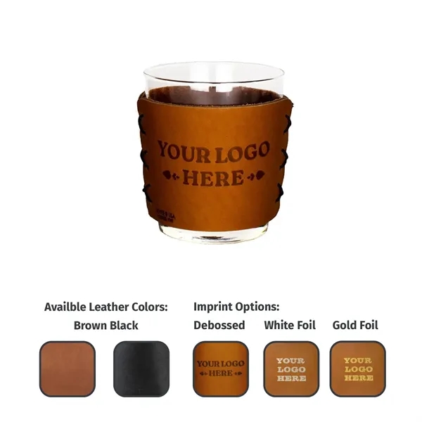 Full-Grain Leather Highball Sleeve with 13oz Libbey cocktail - Full-Grain Leather Highball Sleeve with 13oz Libbey cocktail - Image 0 of 1