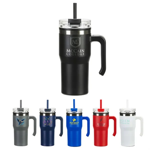 Outback 20 oz Stainless Steel/Polypropylene Mug with Lid and