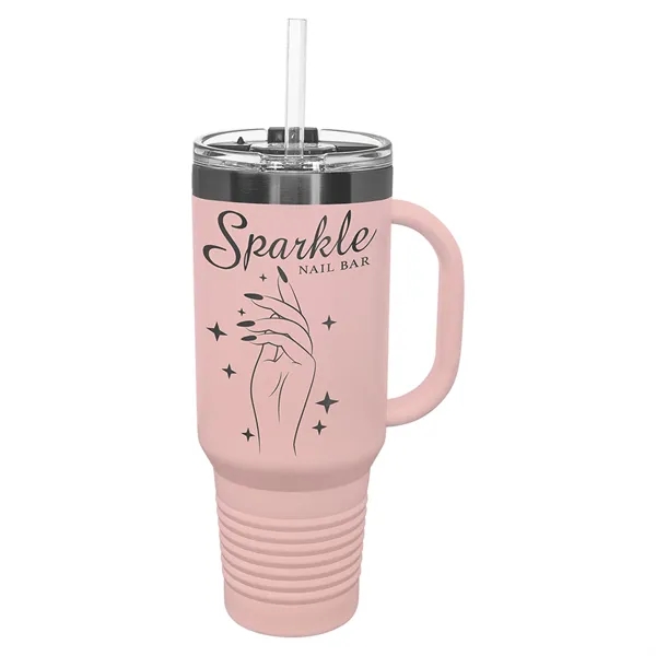 Polar Camel 40oz. Ghost Black ION-Plated Travel Mug w/ Straw - Polar Camel 40oz. Ghost Black ION-Plated Travel Mug w/ Straw - Image 2 of 13
