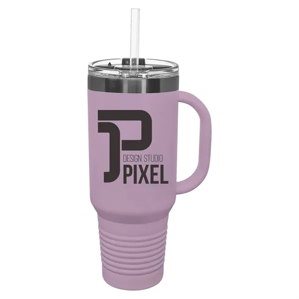 Polar Camel 40oz. Ghost Black ION-Plated Travel Mug w/ Straw - Polar Camel 40oz. Ghost Black ION-Plated Travel Mug w/ Straw - Image 6 of 13
