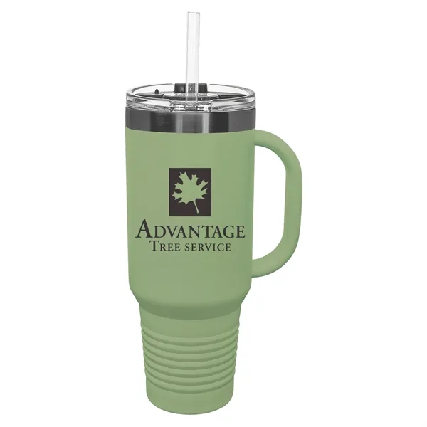 Polar Camel 40oz. Ghost Black ION-Plated Travel Mug w/ Straw - Polar Camel 40oz. Ghost Black ION-Plated Travel Mug w/ Straw - Image 10 of 13