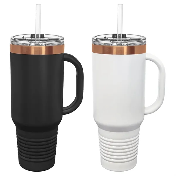 Polar Camel 40oz. Rose Gold ION-Plated Travel Mug w/ Straw - Polar Camel 40oz. Rose Gold ION-Plated Travel Mug w/ Straw - Image 1 of 5