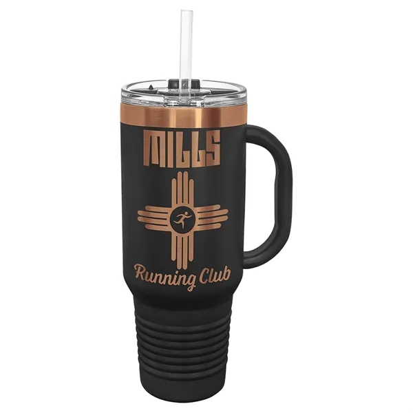 Polar Camel 40oz. Rose Gold ION-Plated Travel Mug w/ Straw - Polar Camel 40oz. Rose Gold ION-Plated Travel Mug w/ Straw - Image 2 of 5