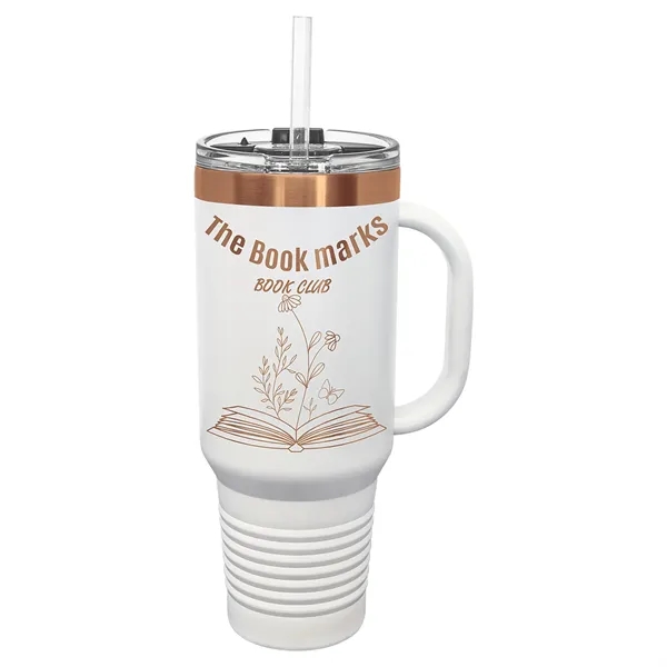 Polar Camel 40oz. Rose Gold ION-Plated Travel Mug w/ Straw - Polar Camel 40oz. Rose Gold ION-Plated Travel Mug w/ Straw - Image 4 of 5