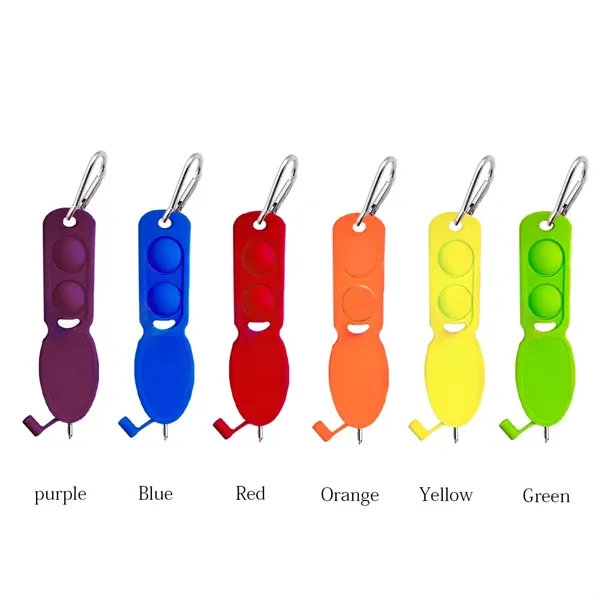 Custom Push Pop Pen Keychain with Carabiner Clip - Custom Push Pop Pen Keychain with Carabiner Clip - Image 1 of 8