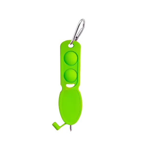 Custom Push Pop Pen Keychain with Carabiner Clip - Custom Push Pop Pen Keychain with Carabiner Clip - Image 8 of 8