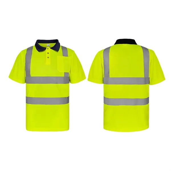 Class 2 Hi-Vis Short Sleeve Safety Polo Shirts - Class 2 Hi-Vis Short Sleeve Safety Polo Shirts - Image 0 of 4