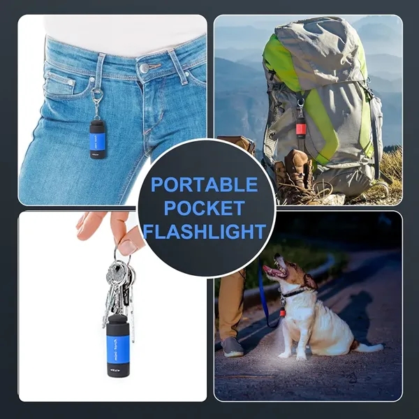 USB Rechargeable LED Flashlight Keychain - USB Rechargeable LED Flashlight Keychain - Image 2 of 4