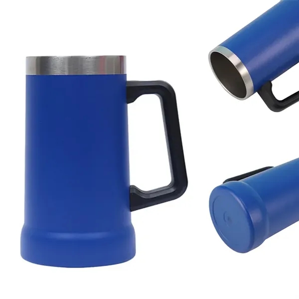 24Oz Beer Mug Tumbler With Handle - 24Oz Beer Mug Tumbler With Handle - Image 1 of 9