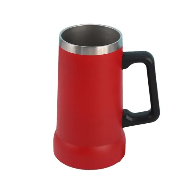 24Oz Beer Mug Tumbler With Handle - 24Oz Beer Mug Tumbler With Handle - Image 3 of 9