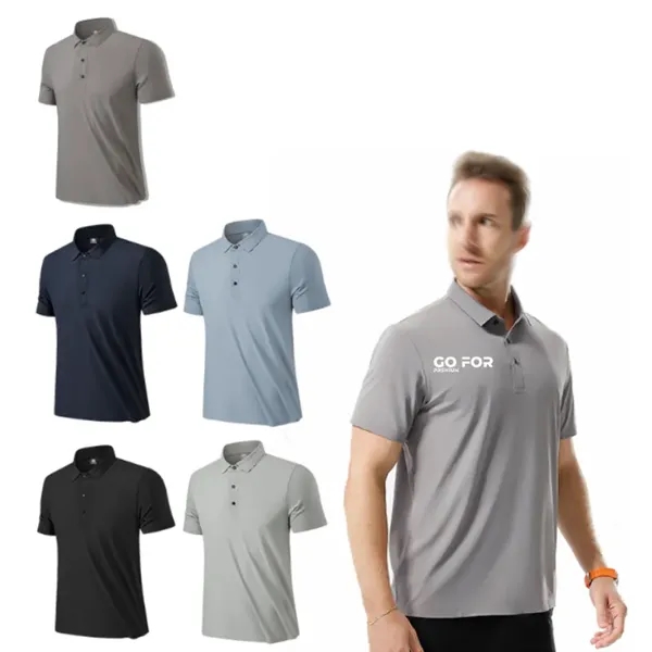 Mens Polo Shirts Quick Dry Short Sleeve - Mens Polo Shirts Quick Dry Short Sleeve - Image 0 of 5