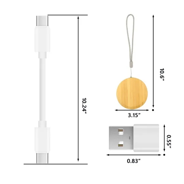 6-in-1 Travel Fast Charging Cable Kit w/ Bamboo Storage Box - 6-in-1 Travel Fast Charging Cable Kit w/ Bamboo Storage Box - Image 2 of 3