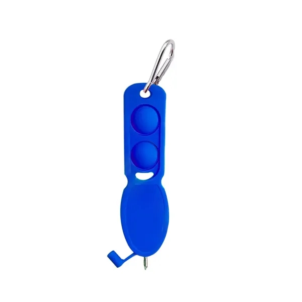 Custom Custom Push Pop Pen Keychain with Carabiner Clip