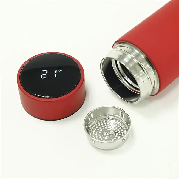 Stainless Steel Smart Water Bottle W/ Temperature Display - Stainless Steel Smart Water Bottle W/ Temperature Display - Image 1 of 4