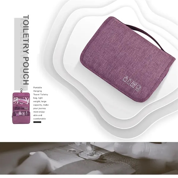 Foldable Travel Compact Hanging Toiletry Organizer Bag - Foldable Travel Compact Hanging Toiletry Organizer Bag - Image 1 of 5