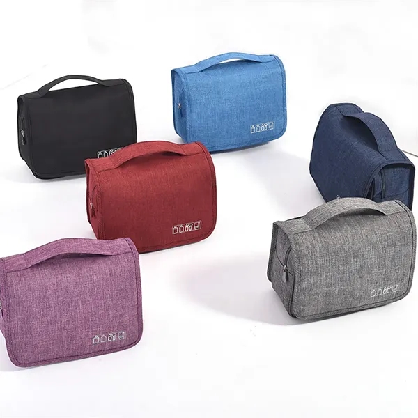 Foldable Travel Compact Hanging Toiletry Organizer Bag - Foldable Travel Compact Hanging Toiletry Organizer Bag - Image 3 of 5