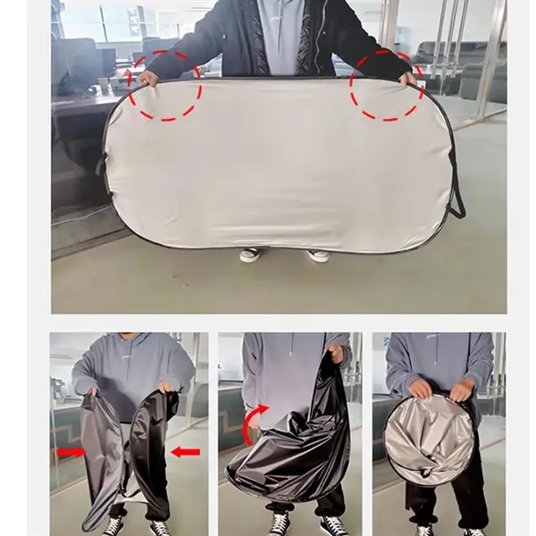 Custom Foldable UV Protection Car Windshield Sun Shade - Custom Foldable UV Protection Car Windshield Sun Shade - Image 3 of 3