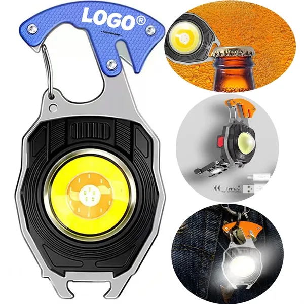 In Stock Rechargeable COB LED Keychain Clip Light With Hook - In Stock Rechargeable COB LED Keychain Clip Light With Hook - Image 0 of 6