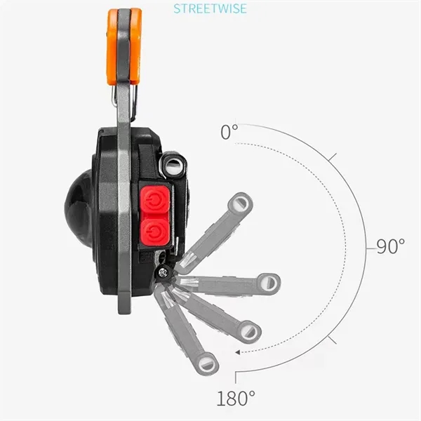 In Stock Rechargeable COB LED Keychain Clip Light With Hook - In Stock Rechargeable COB LED Keychain Clip Light With Hook - Image 3 of 6