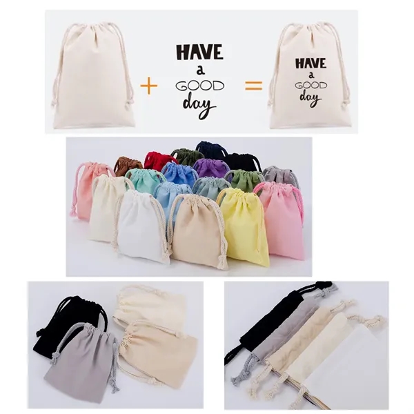 7"*10" Canvas Drawstring Bag - 7"*10" Canvas Drawstring Bag - Image 1 of 1