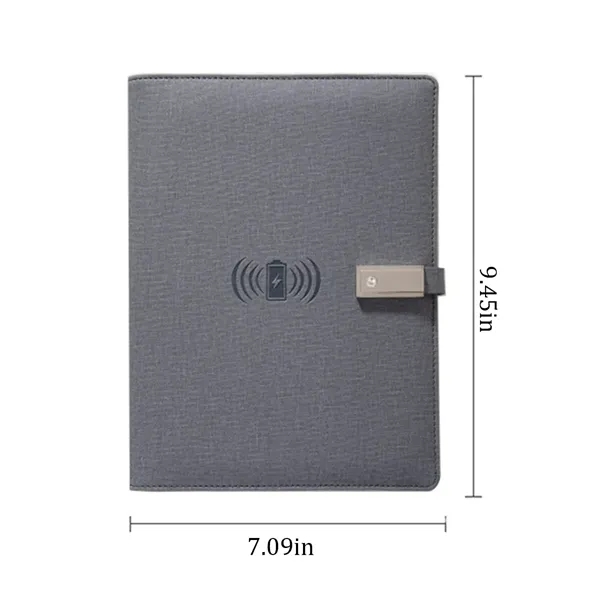 Wireless Charging A5 Office Notebook With USB Flash Drive - Wireless Charging A5 Office Notebook With USB Flash Drive - Image 1 of 4