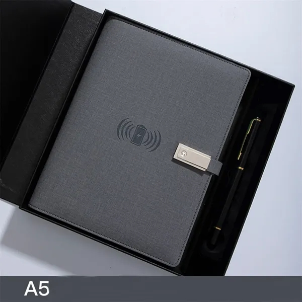 Wireless Charging A5 Office Notebook With USB Flash Drive - Wireless Charging A5 Office Notebook With USB Flash Drive - Image 4 of 4