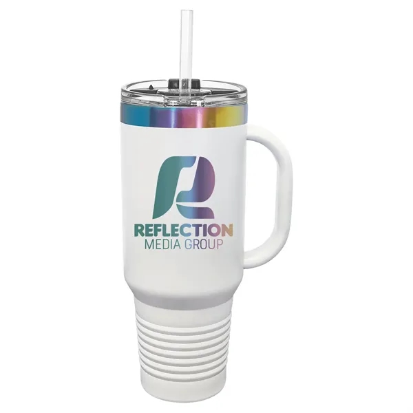 Polar Camel 40oz. Prism ION-Plated Travel Mug w/ Straw - Polar Camel 40oz. Prism ION-Plated Travel Mug w/ Straw - Image 4 of 5