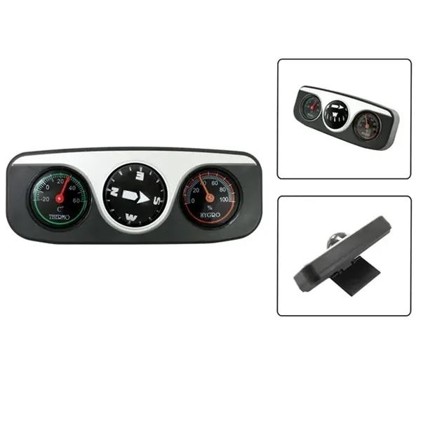 3-in-1 Car Dashboard Compass - 3-in-1 Car Dashboard Compass - Image 0 of 2