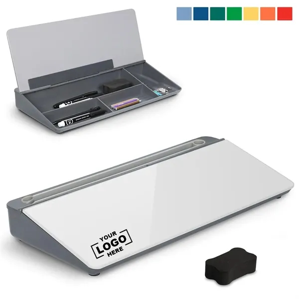 Glass Desk Whiteboard with Storage - Glass Desk Whiteboard with Storage - Image 0 of 5