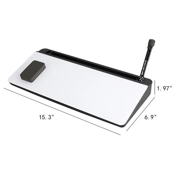 Glass Desk Whiteboard with Storage - Glass Desk Whiteboard with Storage - Image 1 of 5