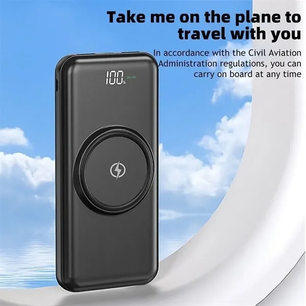 10000mAh Slim Wireless Power Bank with 4 Built-in Cables - 10000mAh Slim Wireless Power Bank with 4 Built-in Cables - Image 6 of 6