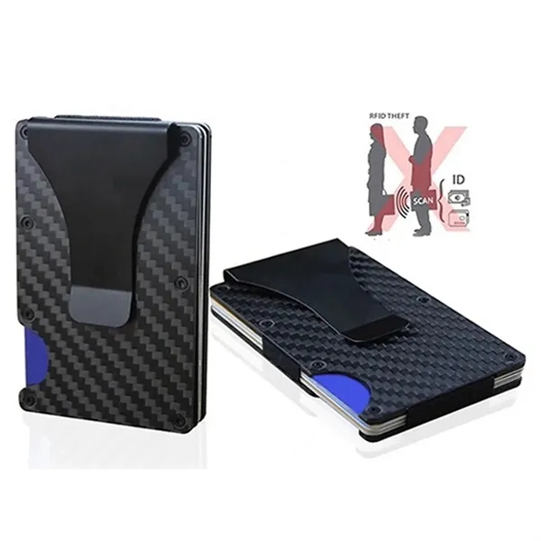 RFID Blocking Carbon Fiber Wallet Slim Credit Card Holder - RFID Blocking Carbon Fiber Wallet Slim Credit Card Holder - Image 3 of 4