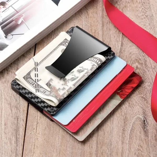 RFID Blocking Carbon Fiber Wallet Slim Credit Card Holder - RFID Blocking Carbon Fiber Wallet Slim Credit Card Holder - Image 4 of 4