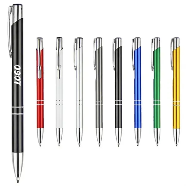 Metal Press Type Retractable Ballpoint Pen for Office - Metal Press Type Retractable Ballpoint Pen for Office - Image 0 of 4