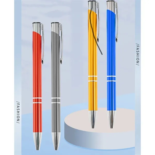 Metal Press Type Retractable Ballpoint Pen for Office - Metal Press Type Retractable Ballpoint Pen for Office - Image 3 of 4