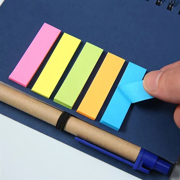 Spiral Notebook with Sticky Notes and Pen - Spiral Notebook with Sticky Notes and Pen - Image 3 of 3