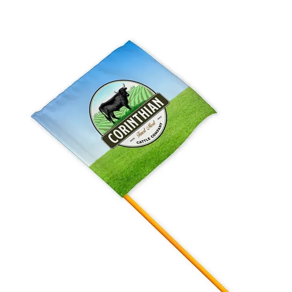 51" Orange Whip Rod With 12"x12" Custom Digital Flag - 51" Orange Whip Rod With 12"x12" Custom Digital Flag - Image 1 of 9