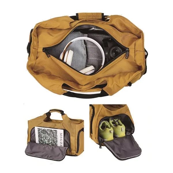 Waterproof Gym Duffel Bag Crossbody Backpack - Waterproof Gym Duffel Bag Crossbody Backpack - Image 2 of 5