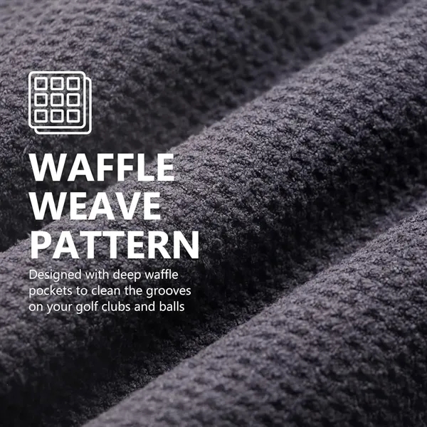 Magnetic Microfiber Waffle Golf Towels with Carabiner Clip - Magnetic Microfiber Waffle Golf Towels with Carabiner Clip - Image 4 of 7