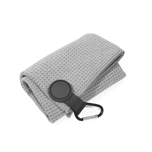 Magnetic Microfiber Waffle Golf Towels with Carabiner Clip - Magnetic Microfiber Waffle Golf Towels with Carabiner Clip - Image 7 of 7