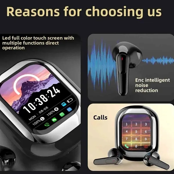 In-ear Bluetooth Earbuds with Screen - In-ear Bluetooth Earbuds with Screen - Image 1 of 3