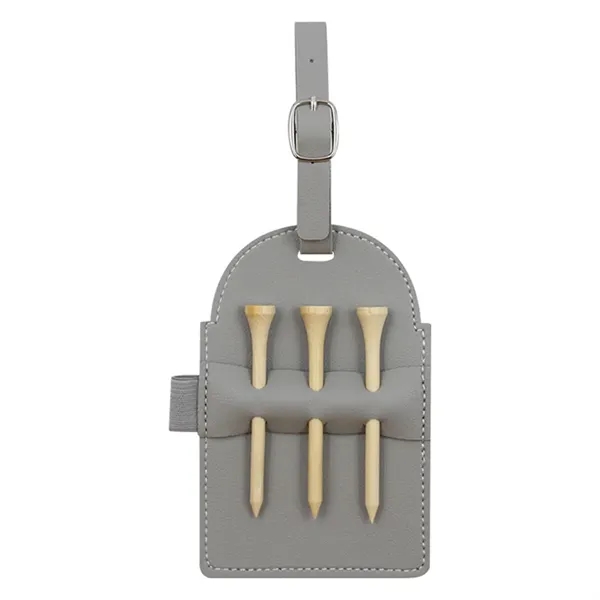 Portable Vegan Leather Golf Tee Bag Holder - Portable Vegan Leather Golf Tee Bag Holder - Image 6 of 10