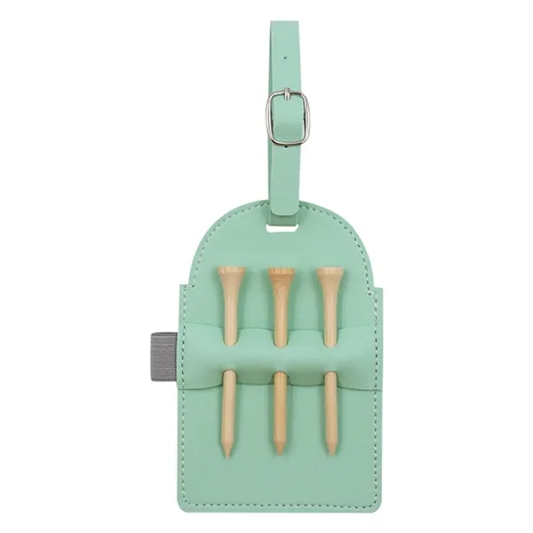Portable Vegan Leather Golf Tee Bag Holder - Portable Vegan Leather Golf Tee Bag Holder - Image 7 of 10