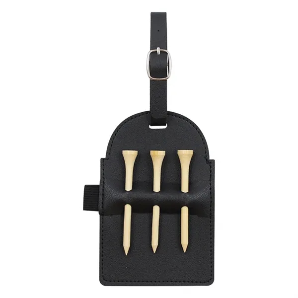 Portable Vegan Leather Golf Tee Bag Holder - Portable Vegan Leather Golf Tee Bag Holder - Image 9 of 10