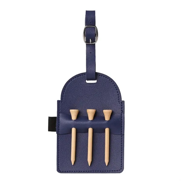 Portable Vegan Leather Golf Tee Bag Holder - Portable Vegan Leather Golf Tee Bag Holder - Image 10 of 10